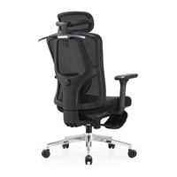 Fauteuil de direction ergonomique moderne avec repose-pieds rétractable et dossier réglable en nylon pour les zones de repos d'entreprise