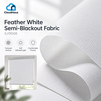 Stores romains plats sur mesure en tissu blanc uni, fonctionnement fluide pour la décoration des fenêtres de la chambre et du salon dans les maisons modernes