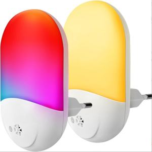Nueva Lámpara Nocturna LED RGB con Sensor de Luz, Atmósfera Nocturna para Dormitorio, Colorida, Multicolor - Product Image 1