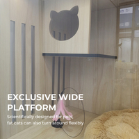 Intérieur multi-niveaux Maison de luxe pour chat Cage en bois pour animaux de compagnie Meubles Nid de chat Arbre Maison Chat Villa