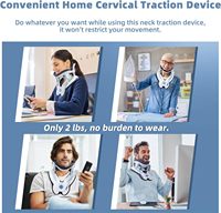 Dispositif de traction cervicale ergonomique en V pour distributeurs médicaux, collier gonflable réglable pour soulager la douleur