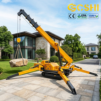 Mini-grue araignée à moteur diesel de 8 tonnes avec télécommande sans fil pour levage lourd en construction