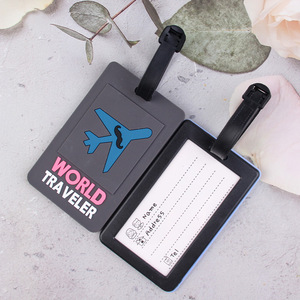 Étiquettes <span class=keywords><strong>de</strong></span> bagages personnalisées en silicone souple et PVC avec motif animalier <span class=keywords><strong>de</strong></span> dessin animé, ensemble <span class=keywords><strong>de</strong></span> porte-passeports recyclables pour agences <span class=keywords><strong>de</strong></span> <span class=keywords><strong>voyage</strong></span> - Product Image 4