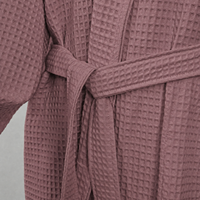 Peignoir en coton épais pour hôtel et spa, style gaufré, avec col kimono, pour femme, confortable, avec ceinture, idéal pour les vacances, du fabricant