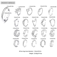 Cincin jantung jari kaki dapat disesuaikan baja tahan karat untuk wanita perhiasan kaki berlapis emas Set cincin jari terbuka pantai berbagai jenis