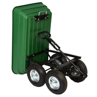Jindeshun – chariot de décharge de jardin robuste en acier, avec trémie en plastique