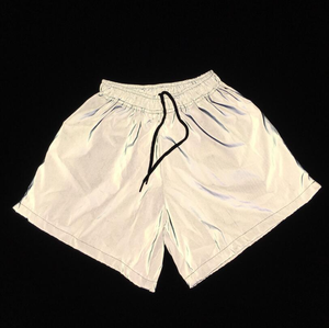 ナイトハイライト反射ショートパンツ女性用ファッショングレーヨガフィットネス反射ショーツ外交通交通交通交通交通交通交通スポーツ安全 - Product Image 2