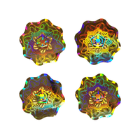 Étiquette d'autocollant d'hologramme 3d de couleur or de vente directe d'usine de conception libre