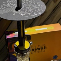 Chicha de haute qualité en acier inoxydable russe, géométrie techno minimaliste, ensemble chicha, salon de chicha, bar, restaurant, café, chicha