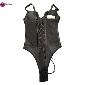 Body gainant sans couture pour femme avec soutien-gorge intégré, contrôle <span class=keywords><strong>du</strong></span> ventre, fermeture réglable à crochets et laçage au <span class=keywords><strong>dos</strong></span> - Product Image 3