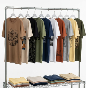 Camisetas de Verano Premium Unisex de Algodón Puro de Gran Gramaje Talla Única Venta al por Mayor China TZ-039 Sin Marca 99999 18-45 - Product Image 2