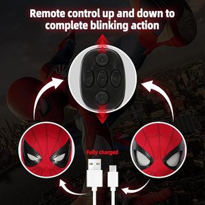 Máscara de Spider-Man con Luces LED y Ojos Móviles, Control Remoto, Disfraz de Máscara para Juego de Rol de <span class=keywords><strong>Halloween</strong></span> para Adolescentes y Adultos - Product Image 2