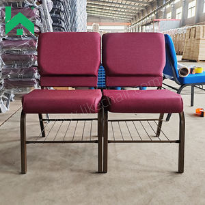 Silla de teatro entrelazada moderna, venta al por mayor, muebles de tela apilables baratos para iglesia, comedor, hotel y uso hospitalario - Product Image 3