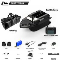 Bateau de pêche à la carpe RC Flytec New V080 GPS, 800 m, 180 points, capacité de charge de 3 kg, 12 V, haute vitesse, pour la pêche à la traîne et la mise en nid.
