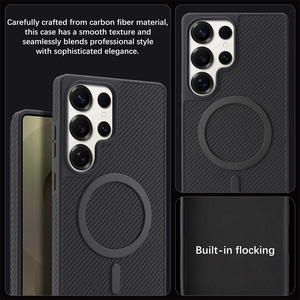 Funda Magnética de Fibra de Carbono <span class=keywords><strong>para</strong></span> Teléfono Móvil <span class=keywords><strong>Samsung</strong></span> S26 S25 S24 S23 <span class=keywords><strong>S22</strong></span> <span class=keywords><strong>Ultra</strong></span>, <span class=keywords><strong>Forro</strong></span> Aterciopelado, Funda Protectora <span class=keywords><strong>para</strong></span> iPhone 17 Pro - Product Image 2