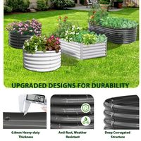 Jardinière surélevée en métal pour légumes, modèle Deep Root Box Planter, avec fond ouvert pour un plantage facilité, Best Choice Products