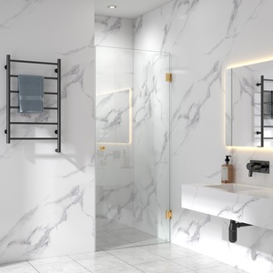 Nouvelle tendance, porte <span class=keywords><strong>de</strong></span> <span class=keywords><strong>douche</strong></span> à charnières murales, porte <span class=keywords><strong>de</strong></span> <span class=keywords><strong>douche</strong></span> en aluminium dissimulée, design moderne carré, <span class=keywords><strong>cabine</strong></span> <span class=keywords><strong>de</strong></span> <span class=keywords><strong>douche</strong></span> - Product Image 1