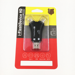<span class=keywords><strong>USB</strong></span> 3.0メモリカードリーダー4 in 1インターフェースマイクロ<span class=keywords><strong>USB</strong></span>タイプC <span class=keywords><strong>USB</strong></span> Yシェイプ2.0 TFカードリーダーOTG SDカードリーダー - Product Image 2
