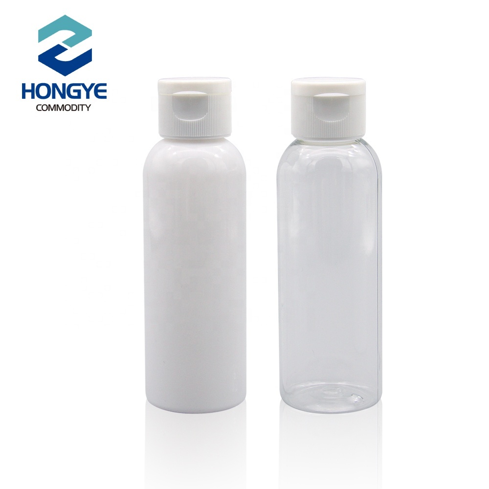 100 ml cosméticos de plástico de pet tapa de embalaje del envase 100 ml botellas de champú con tapa flip top