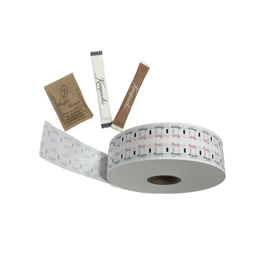 Customized Soft Food-Grade Laminated Paper Roll Factory Price Flexo Printed Packing Service for Salt Candy Sugar Snack Wrapping