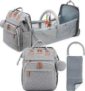 Sac à langer de voyage pour maman, sac à dos pour bébé, en cuir vegan PU, tendance, personnalisé, échantillon gratuit - Product Image 4