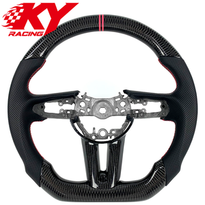 Volante Deportivo de Fibra de Carbono Personalizado en Cuero Genuino para Mazda CX30 Speed 3 2010-2026, Compatible con Mazda 6 CX-3 CX-5 RX-8 - Product Image 1
