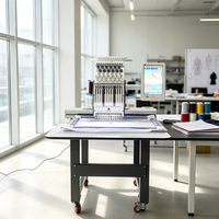 Machine à broder multi-aiguilles haute performance à tête unique pour le travail commercial sur t-shirts et casquettes