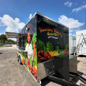 2025 Franquicia Catering Bar móvil Barbacoa Remolque de comida Totalmente equipado Helado Café Camión de comida rápida a la venta - Product Image 3