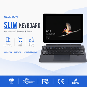 Nuova Tastiera Ultra Sottile Ricaricabile per Microsoft <span class=keywords><strong>Surface</strong></span> Go/Go <span class=keywords><strong>2</strong></span> con Touchpad Wireless Retroilluminata a 7 Colori e Interfaccia USB - Product Image 1