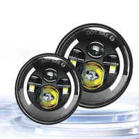 HYNBYZJ Phare à LED rond de 7 pouces Phare Drl à feux de croisement pour voiture Offroad Phare à LED de 7 pouces