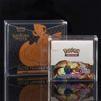 Boîte de protection en acrylique ETB pour Elite Trainer Box Pokemoned, boîte de présentation en acrylique ETB, fermeture magnétique, protection UV