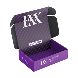 Caja de correo de cartón corrugado a todo color personalizada para material de papel de pequeñas empresas <span class=keywords><strong>con</strong></span> <span class=keywords><strong>embalaje</strong></span> de envío de impresión interior - Product Image 1