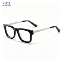 Lunettes de vue vintage GL6720 en acétate massif, monture rectangulaire pleine, durables, pour hommes et femmes