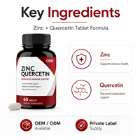 Complément Immunitaire Quotidien : Comprimés de Zinc et Quercétine pour la Santé Respiratoire et la Défense Antioxydante Naturelle – Formule OEM ODM