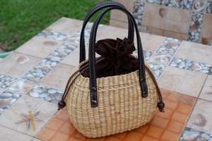 Bolso de Mano Tejido a Mano con Jacinto de Agua, Bolso de Paja Estético, Bolso de Playa Boho Sostenible para Damas, Regalo para Vacaciones - Product Image 6