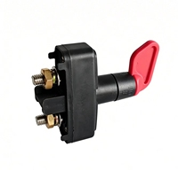 Interrupteur rotatif de déconnexion de batterie 12V 24V avec bornes en laiton pour camion, camping-car, bateau, marine