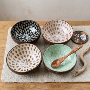 Biodegradable <b>Coconut</b> <b>Shell</b> Bowl Handmade Polished Natural Bowl for Food Serving Smoothie Salad Kitchenware Eco Friendly - Product Image 1