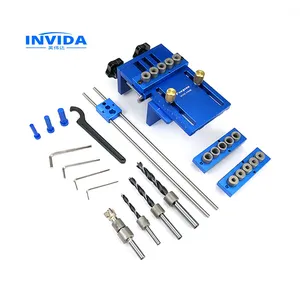 IVD-1009 3 In1 Wood Dowelling Jig Kit High Precision Woodworking Doweling Hole Drilling Locator