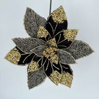 Fleurs de Poinsettia Artificielles en Polyester Faites à la Main pour Décoration de Mariage, Couronnes et Centres de Table Intérieurs, Taille et Couleurs Personnalisables