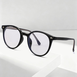 Adult Anti Blue Light Glasses <b>Round</b> <b>Frame</b> TR90 Clear Lenses Unisex 3008 - Product Image 1