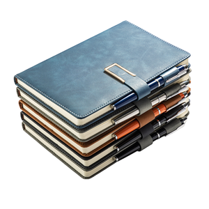 2025 logotipo personalizado de lujo Tapa dura diario planificador PU cubierta caja de regalo conjunto cuaderno con bolígrafo - Product Image 2