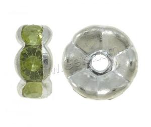 Flor onda Rondelle Rhinestone joyería espaciador hierro <span class=keywords><strong>plata</strong></span> Color plateado níquel <span class=keywords><strong>plomo</strong></span> y cadmio libre 7x3mm 100 unids/bolsa 940573 - Product Image 2