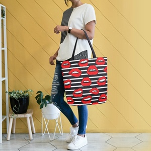 Distributor Customized <b>Sublimation</b> Textile Printing Canvas Handbag Tote Bag Reusable Women Girls Hand Bag - Product Image 6