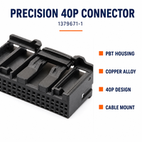 1379671-1 Vente directe usine Connecteur femelle 40 broches en alliage de cuivre pour automobile domestique, câblage 12V/14V, boîtier PBT, fixation sur câble