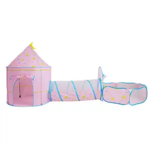 Hot Sale Easy Set Up Cotton Fabric Baby Play Tent House Camping House Teepee Safari Dog Cat Small Animal Tent Tunnel