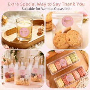 Custom Self Adhesive Shopping Wedding Round <b>Roll</b> Gold 500 Thankyou Label Thanks You <b>Sticker</b> - Product Image 6