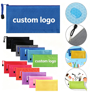 Reusable Waterproof Storage Pouch Custom Brand Logo Multi Purpose Travel Organizer Bag for School Office Cosmetic Accessories - Product Image 1