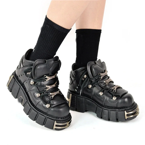 Vente en gros de baskets de luxe pour femmes, chaussures de créateurs de haute qualité, bottes à plateforme punk à tige haute - Product Image 2