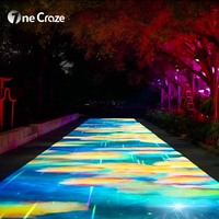 Peralatan Periklanan Lantai Interaktif Proyeksi Hologram 3D Tahan Air untuk Luar Ruangan, Permainan Lantai, dan Pernikahan