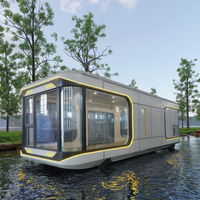 Pods de luxe pour le glamping Petites maisons préfabriquées en acier de 20 pieds et 40 pieds pour l'extérieur Resort Smart Home Room Sandwich Panel Maison Capsule Hotel